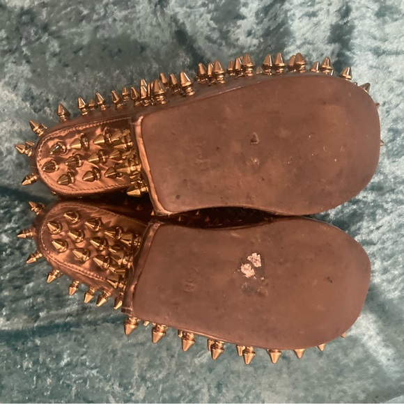 Jeffrey Campbell “Shadow” Rose Gold Spike Studded Platforms Size 7.5 - Picture 10 of 11
